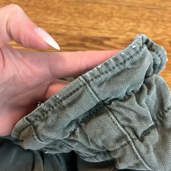 Free People Margate Pleated High Waist Paper Bag Boho Trouser Sugar Kelp Green - Picture 13 of 16